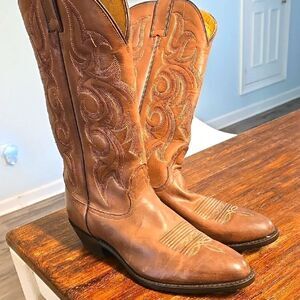 Womens nacoma Brown leather Western Boots